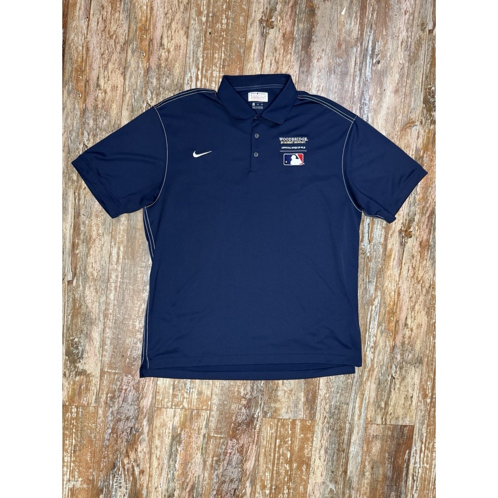 Mens Nike MLB Woodbridge Robert Mondavi Polo Shirt Size XXL Blue